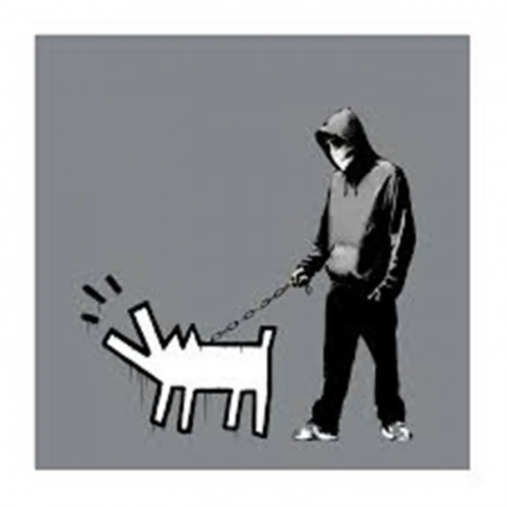 Zeefdruk Banksy - Choose Your Weapon (Grey)