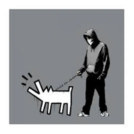 Zeefdruk Banksy - Choose Your Weapon (Grey)