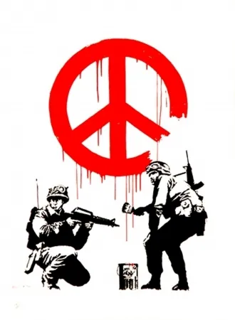 Zeefdruk Banksy - CND Soldiers