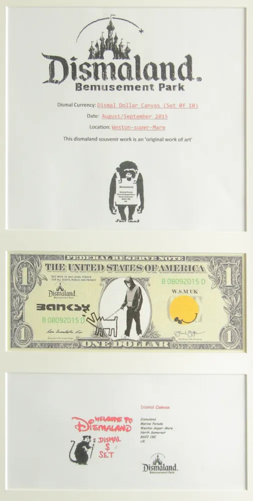 Zeefdruk Banksy - DISMAL DOLLAR