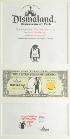 Zeefdruk Banksy - DISMAL DOLLAR