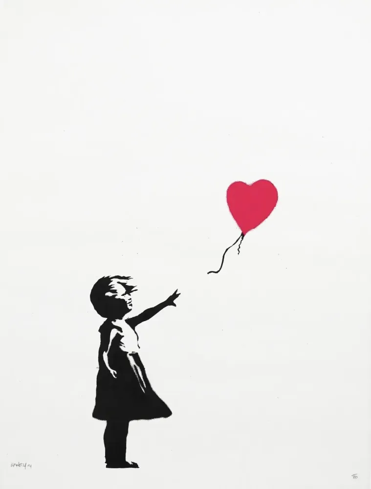 Zeefdruk Banksy - Girl With A Balloon