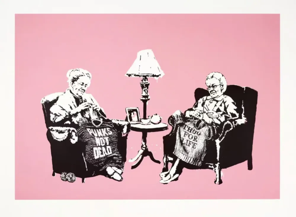Zeefdruk Banksy - Grannies (Unsigned)