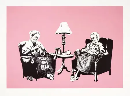 Zeefdruk Banksy - Grannies (Unsigned)