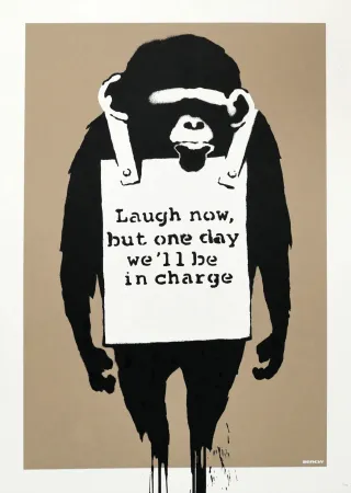 Heliogravure Banksy - Laugh Now (unsigned)