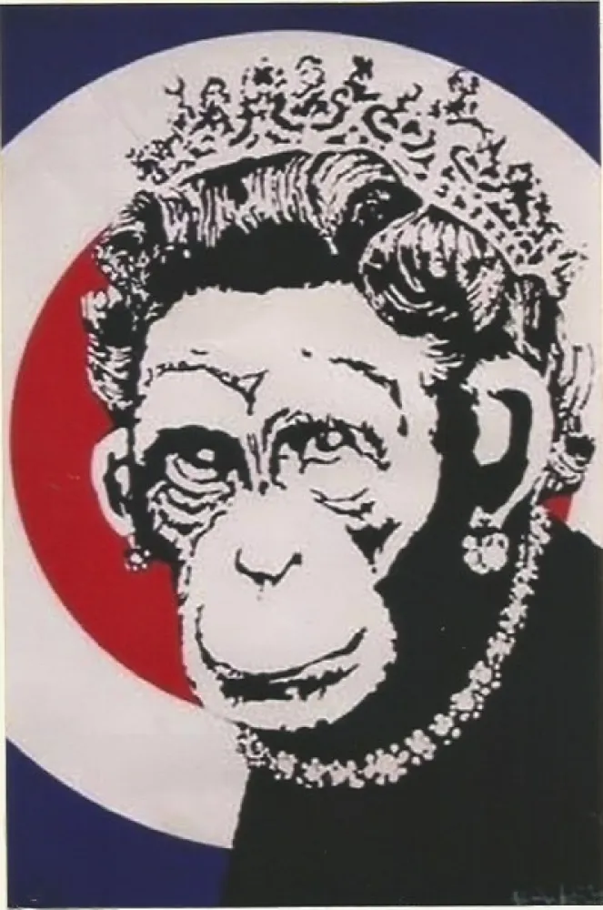 Zeefdruk Banksy - Monkey Queen