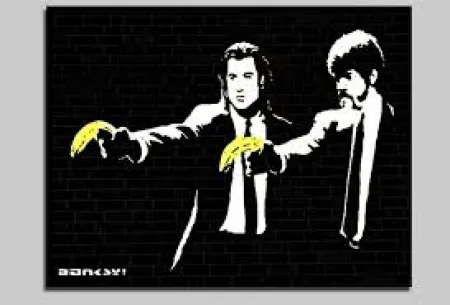Zeefdruk Banksy - Pulp Fiction