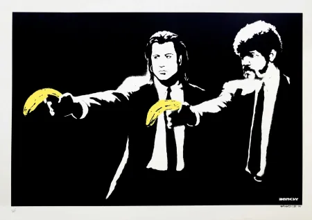 Zeefdruk Banksy - Pulp Fiction (unsigned)