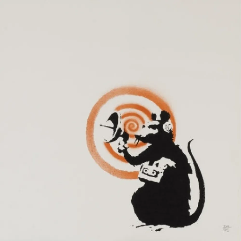 Zeefdruk Banksy - Radar Rat
