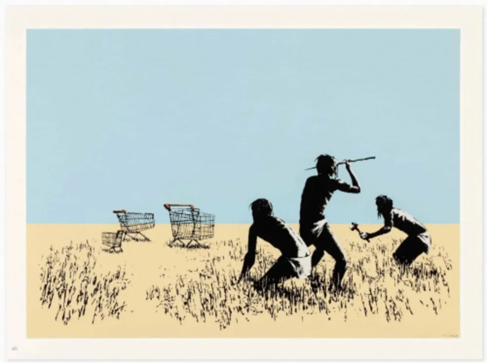 Zeefdruk Banksy - Trolleys