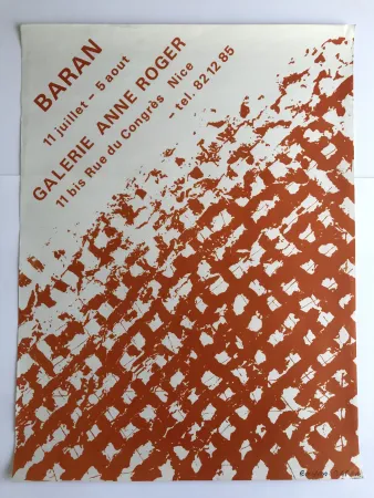 Zeefdruk Baran - Galerie Anne Roger / Nice