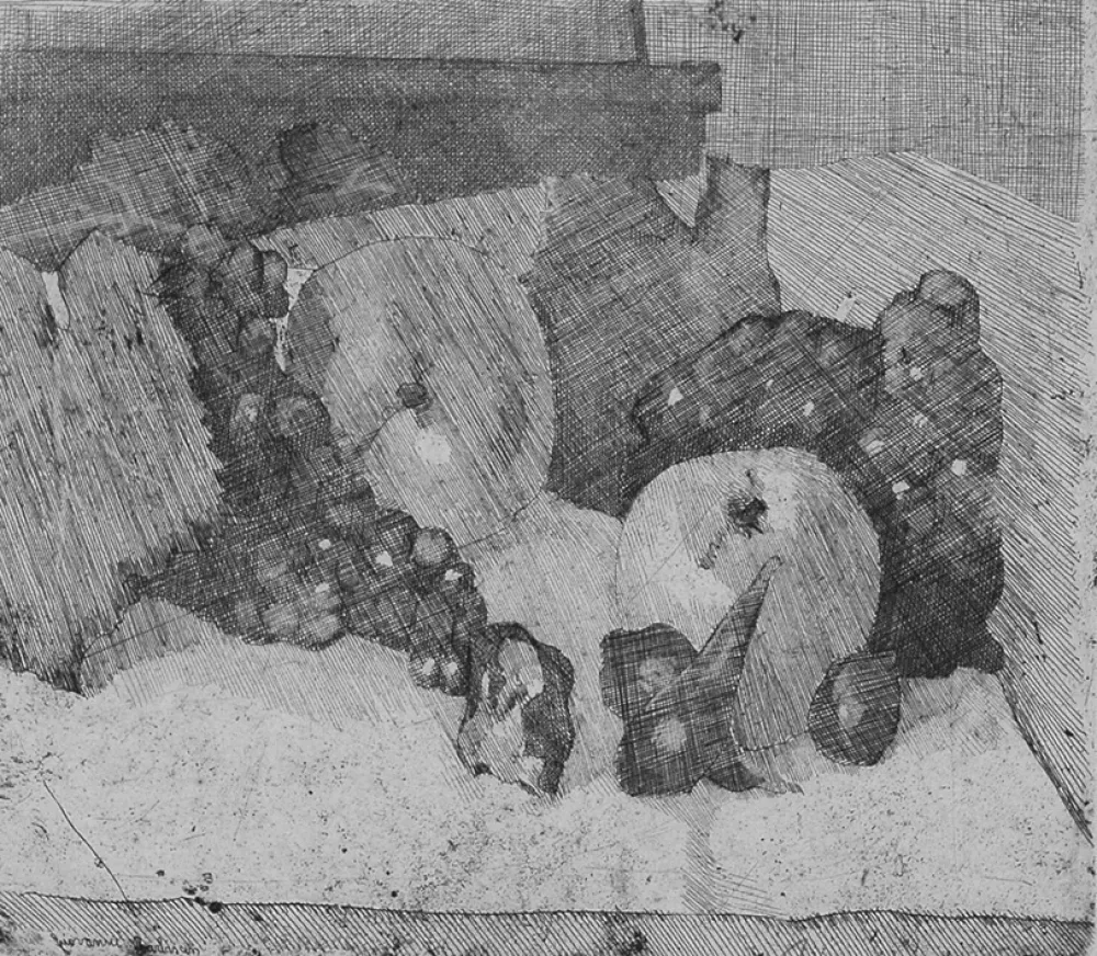 Ets Barbisan - Natura morta con uva e fichi