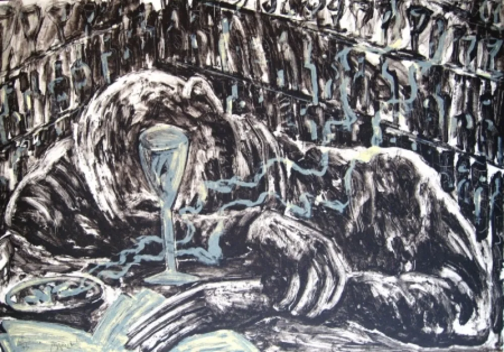 Lithografie Barcelo - Homme ivre