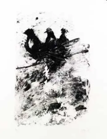 Lithografie Barcelo - Les pigeons