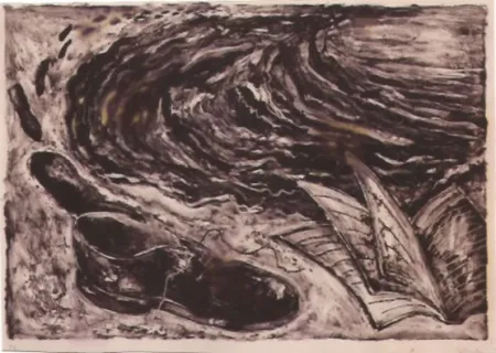 Lithografie Barcelo - S/T (zapato y libro)