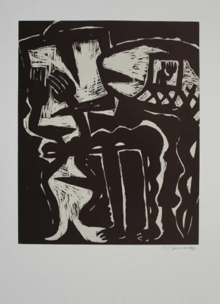 Houtsnede Barfuss - Atelierbesuch / Studio Visit