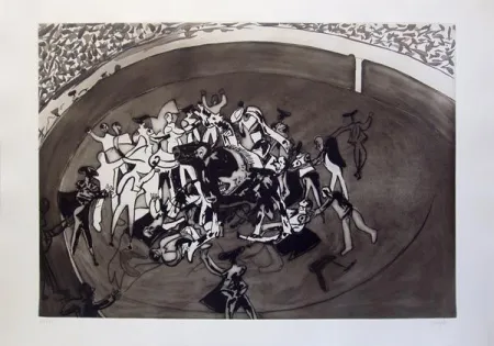 Ets En Aquatint Barjola  - Cogida