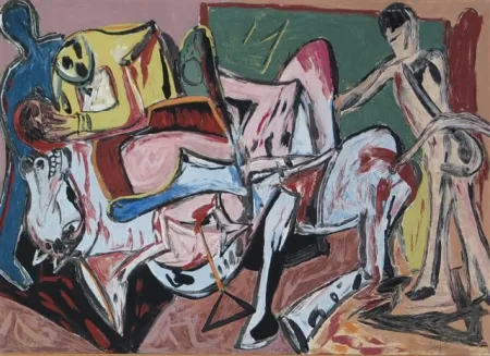 Zeefdruk Barjola  - Tauromaquia