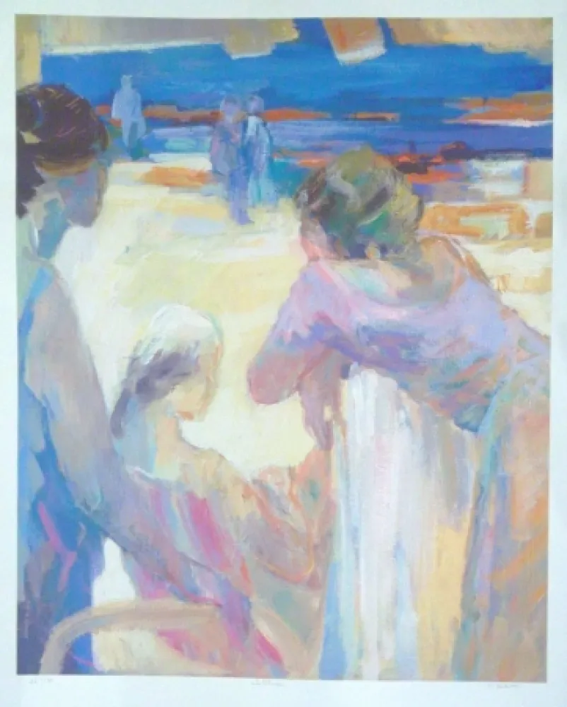 Lithografie Baroni - La plage