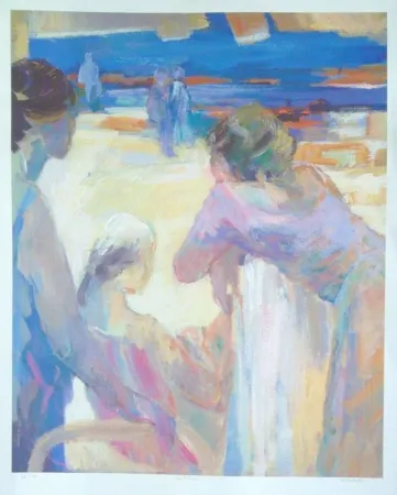 Lithografie Baroni - La plage