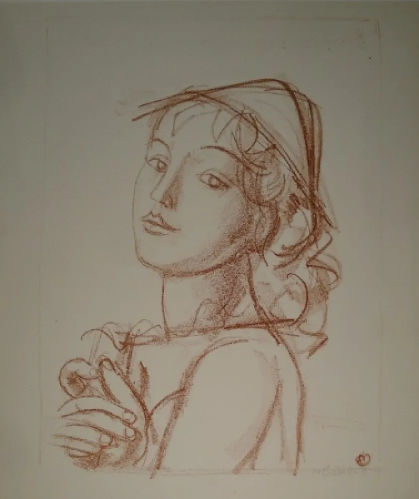 Lithografie Barraud - Arlequin