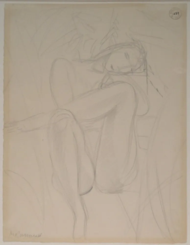 Geen Techniek Barraud - Sitzender weiblicher Akt