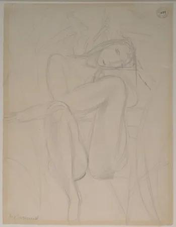 Geen Techniek Barraud - Sitzender weiblicher Akt