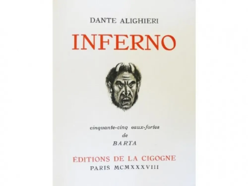 Geïllustreerd Boek Barta - Inferno.  Cinquante-cinq eaux-fortes de Barta.
