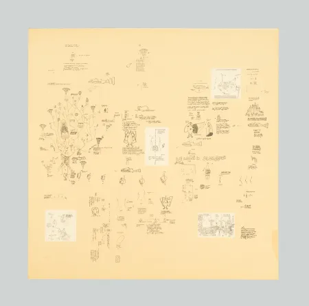 Zeefdruk Baruchello - Senza titolo