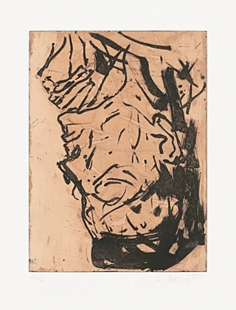 Ets En Aquatint Baselitz - Elke VIII