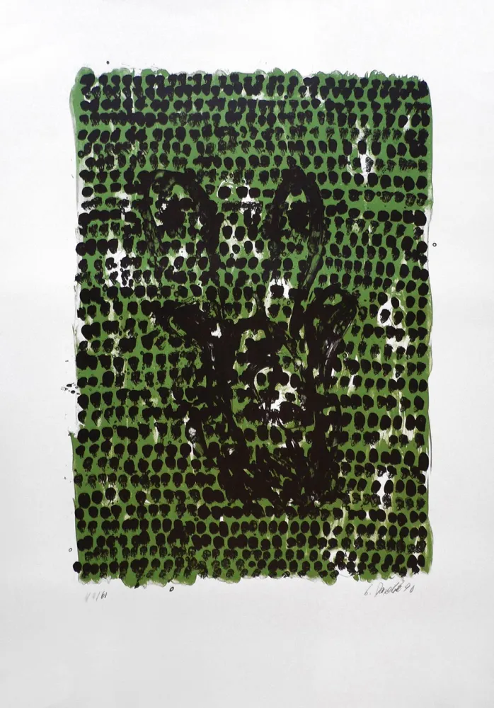 Lithografie Baselitz - GRUNES TUCH