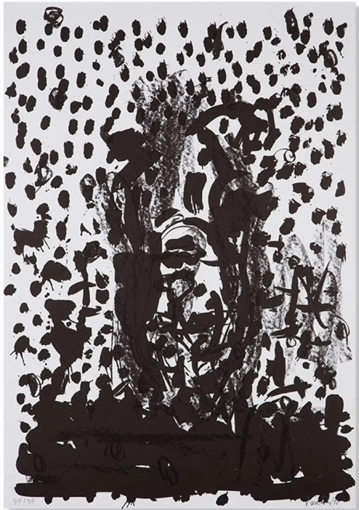 Lithografie Baselitz - Kopf / Head - no. 8 (from Suite 45)