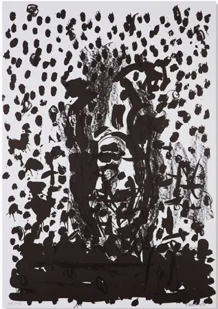 Lithografie Baselitz - Kopf / Head - no. 8 (from Suite 45)