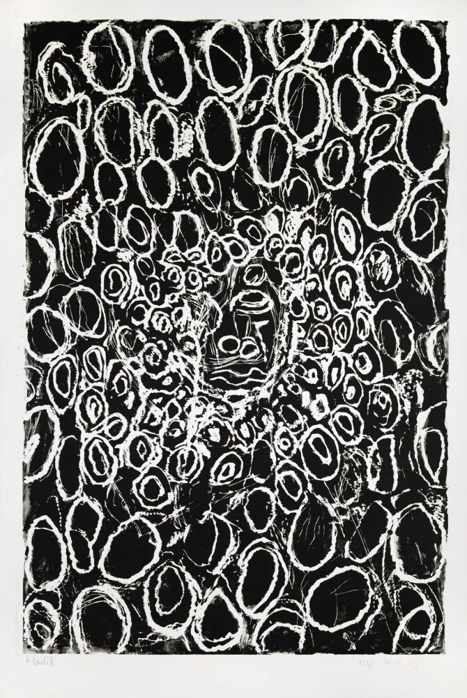 Houtsnede Baselitz - Kopfe