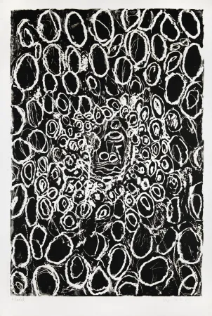 Houtsnede Baselitz - Kopfe