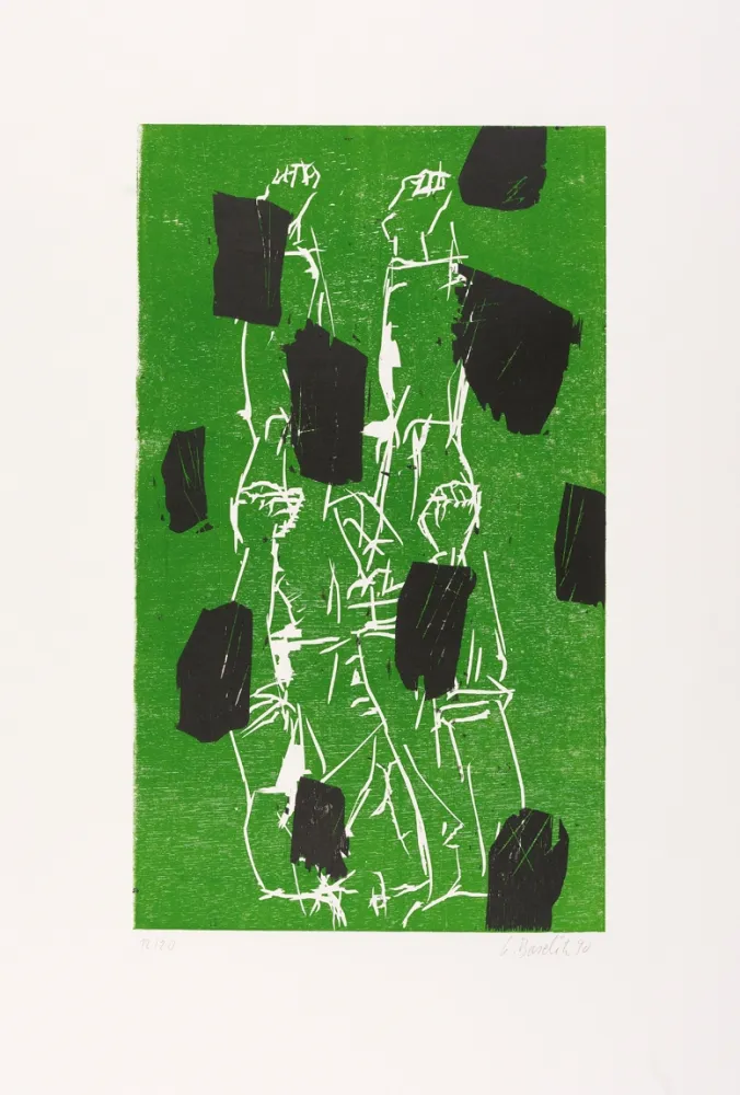 Houtsnede Baselitz - 