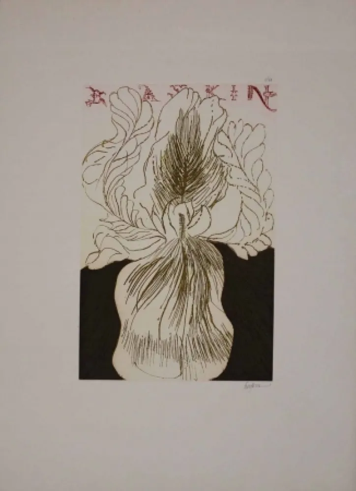 Ets En Aquatint Baskin - Baskin's Iris