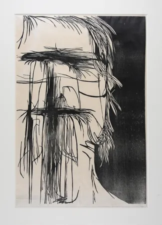 Houtsnede Baskin - Dead Saint