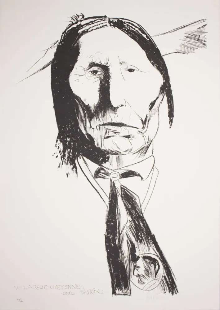 Lithografie Baskin - Wolf Robe Cheyenne