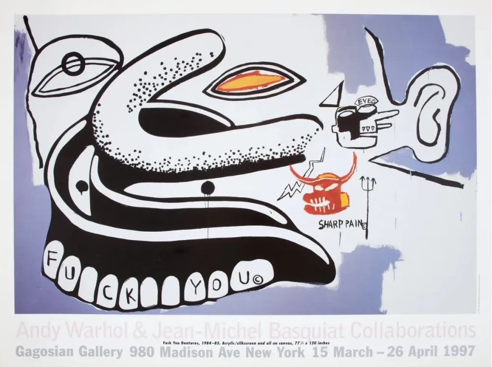 Poster Basquiat - Andy Warhol - Fuck You Dentures