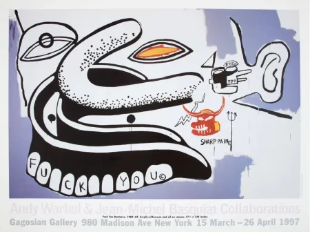Poster Basquiat - Andy Warhol - Fuck You Dentures
