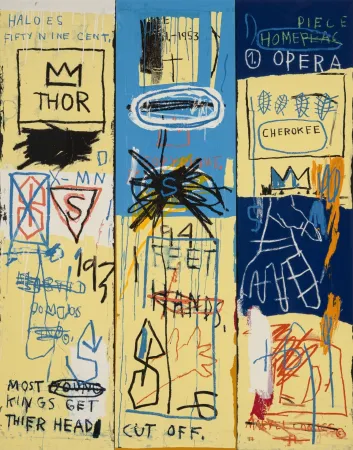 Zeefdruk Basquiat - Charles the First