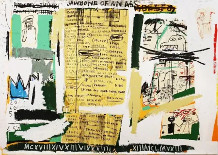 Zeefdruk Basquiat - Jawbone of an ass