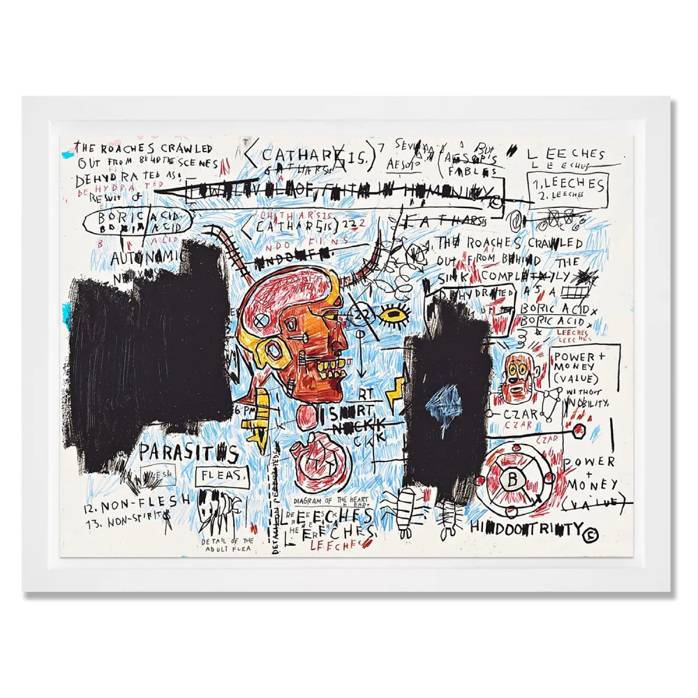 Zeefdruk Basquiat - Leeches