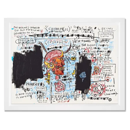 Zeefdruk Basquiat - Leeches