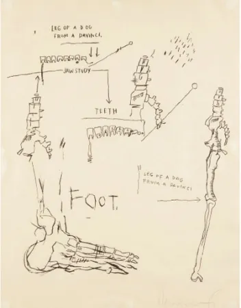 Zeefdruk Basquiat - Leg of a Dog