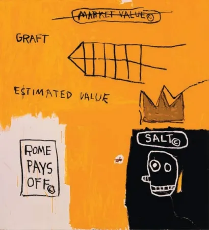 Zeefdruk Basquiat - Rome Pays Off