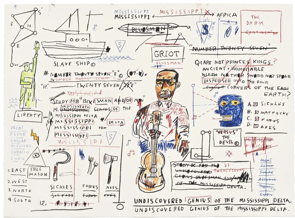 Zeefdruk Basquiat - Undiscovered Genius