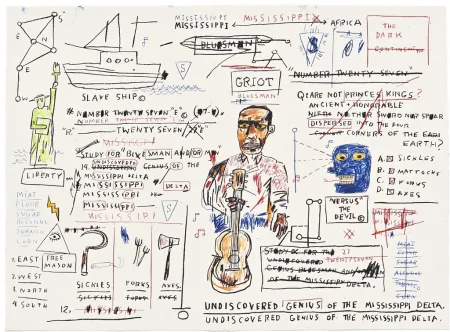 Zeefdruk Basquiat - Undiscovered Genius