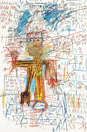 Zeefdruk Basquiat - Untitled (from Figure Portfolio)
